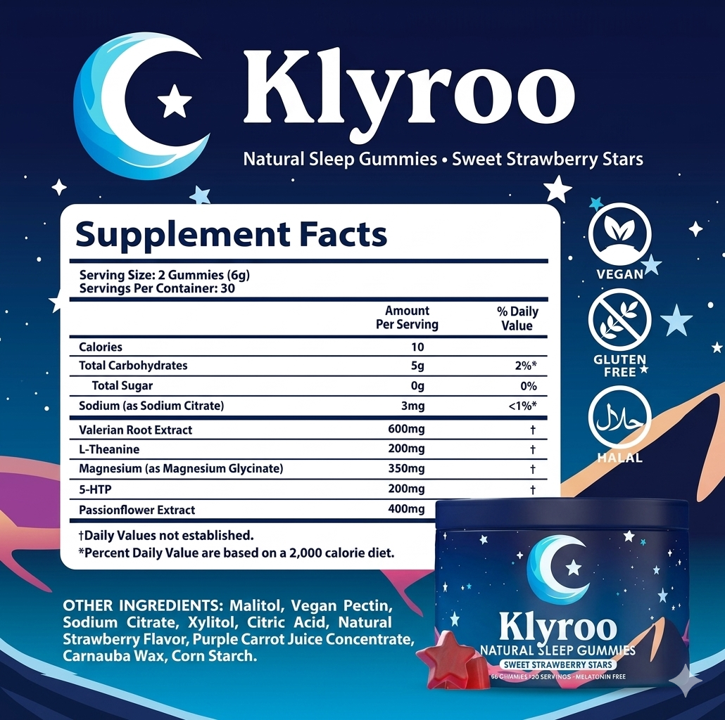 Klyroo Sleep Gummies — Melatonin-Free Deep Sleep Formula
